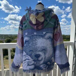 Teddy Bear Hoodie made from tapestry throw - Size Medium